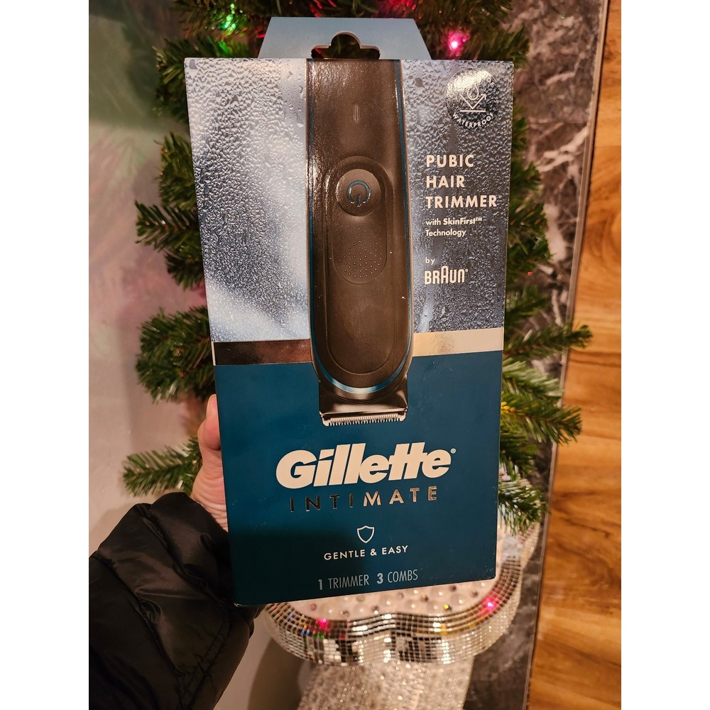 Gillette Intimate Pubic Hair Trimmer for Men, Waterproof Body Groomer